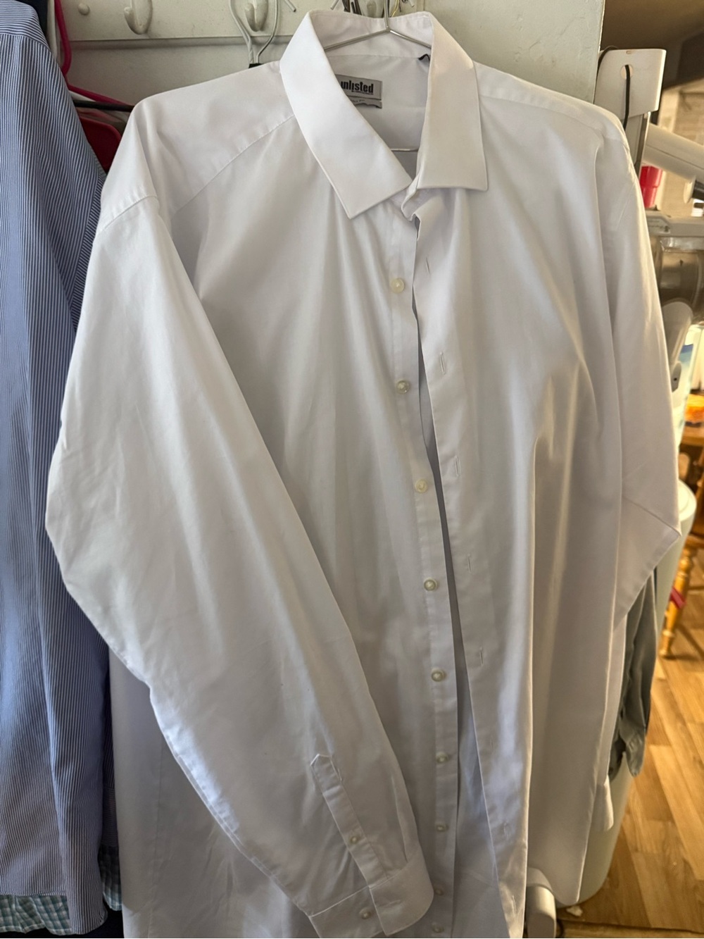 Unlisted White Men's Long Sleeve Dress Shirt - Classic Point Collar
